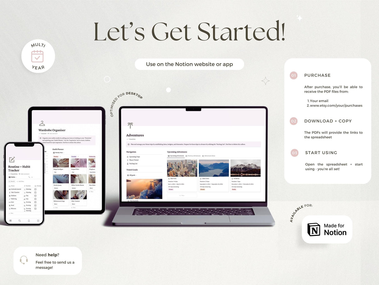 It Girl Notion Planner Template | 70+ Page Aesthetic Dashboard