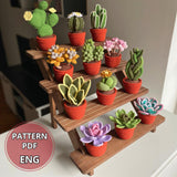 12-in-1 Crochet Succulent Pattern Bundle | 3D Pot Plant PDF