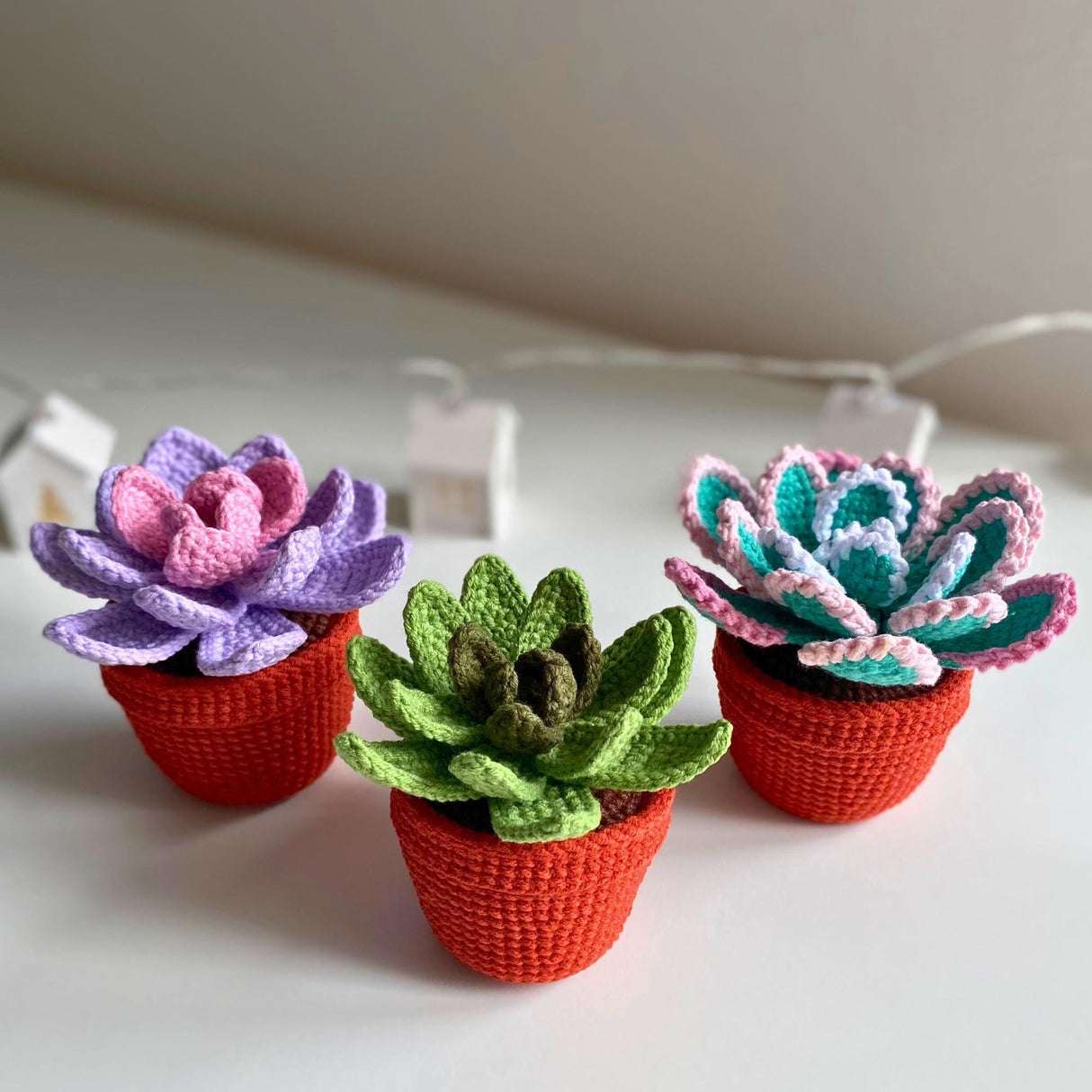 12-in-1 Crochet Succulent Pattern Bundle | 3D Pot Plant PDF