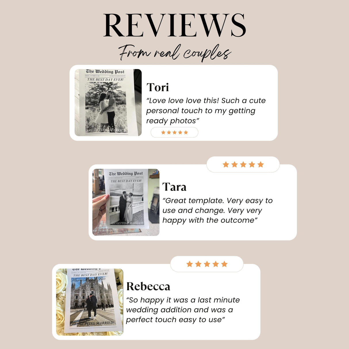 Wedding Newspaper Program | Folded Canva Template | Digital Ceremony Schedule