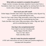 Digital PDF Big Floppy Ferret Crochet Pattern | Weighted Option