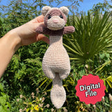 Digital PDF Big Floppy Ferret Crochet Pattern | Weighted Option