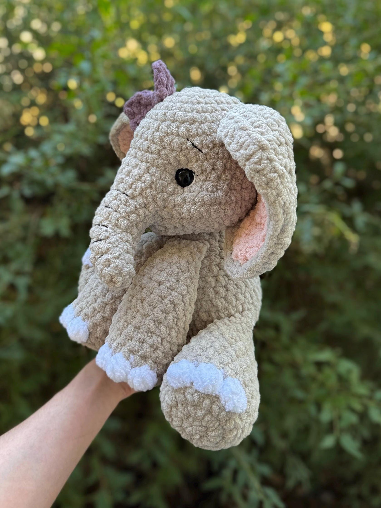 Sitting Elephant Crochet Pattern PDF | Ella the Elephant