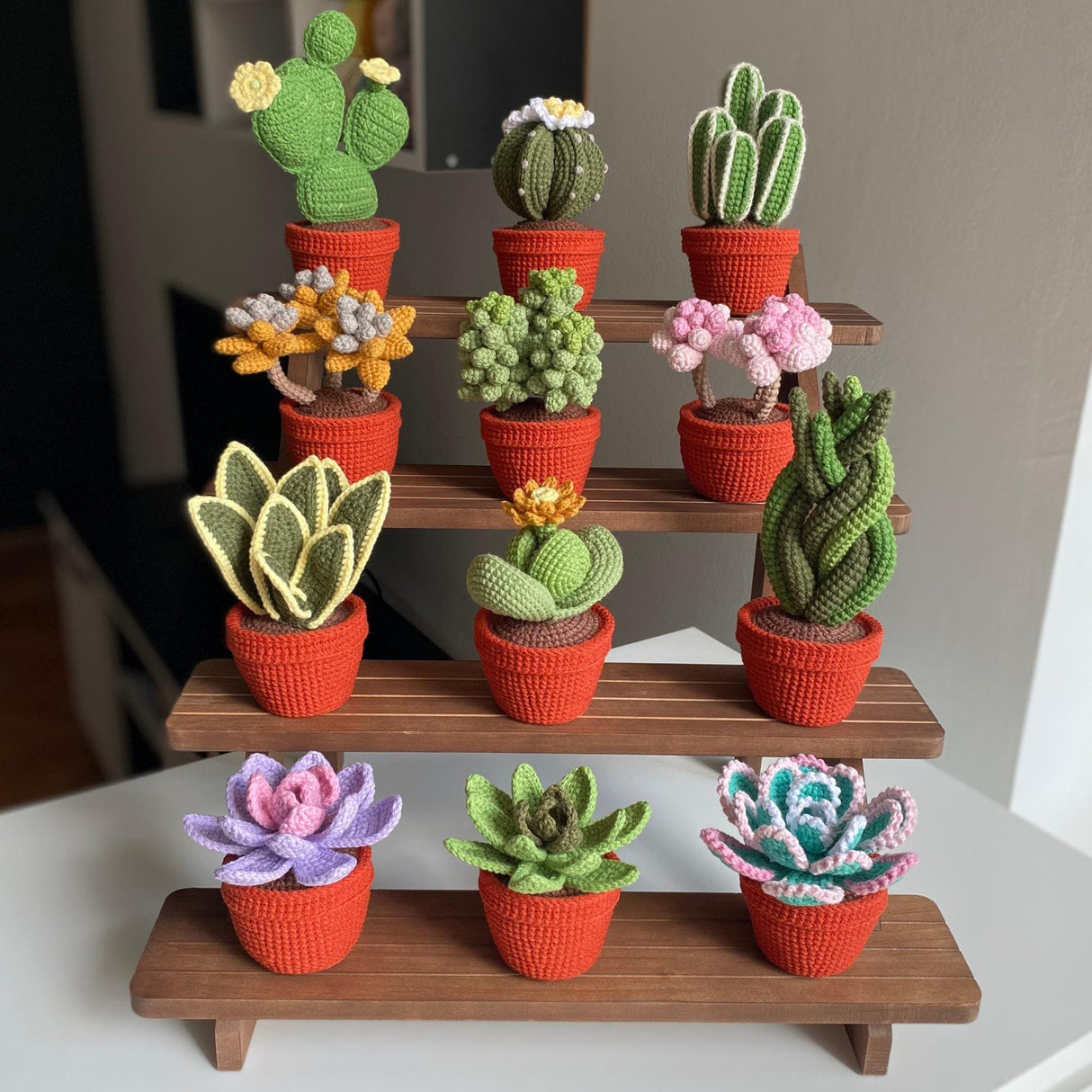 12-in-1 Crochet Succulent Pattern Bundle | 3D Pot Plant PDF