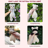 Digital PDF Big Floppy Ferret Crochet Pattern | Weighted Option