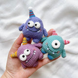 Digital PDF Mini Monsters Crochet Pattern | Keychain Set