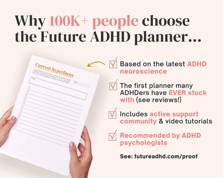 2026 ADHD Printable Planner | Research-Based Sunset Journal
