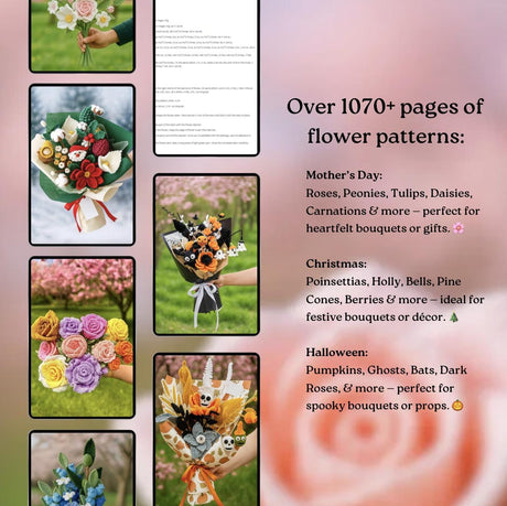 1500+ Flower Crochet Pattern Bundle | Whole Shop Amigurumi & Video