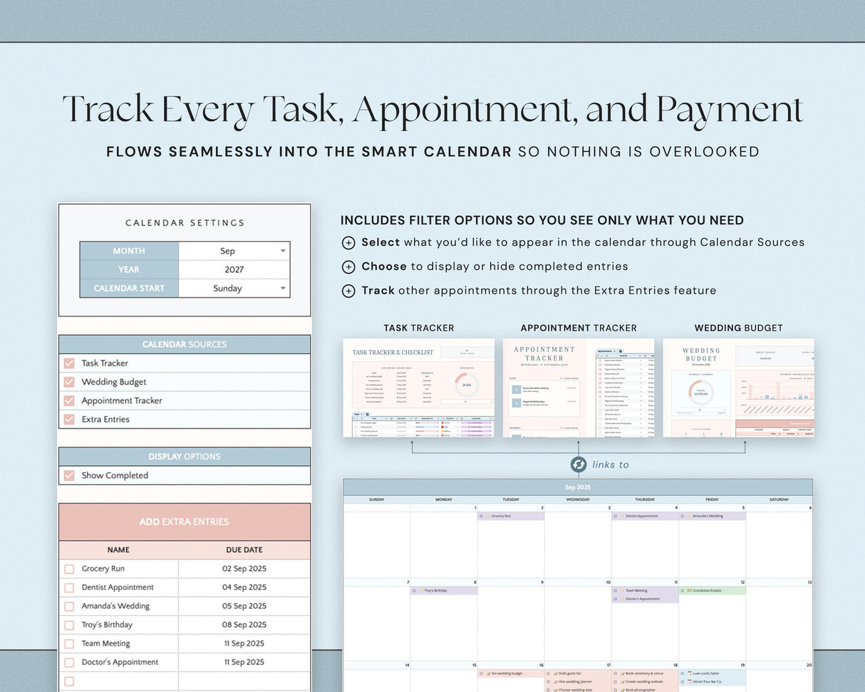 Wedding Planner Spreadsheet | Ultimate Budget & Guest List | Google SheetsExcel