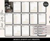 2026 Life Planner MRR PLR | Done-For-You Canva Template