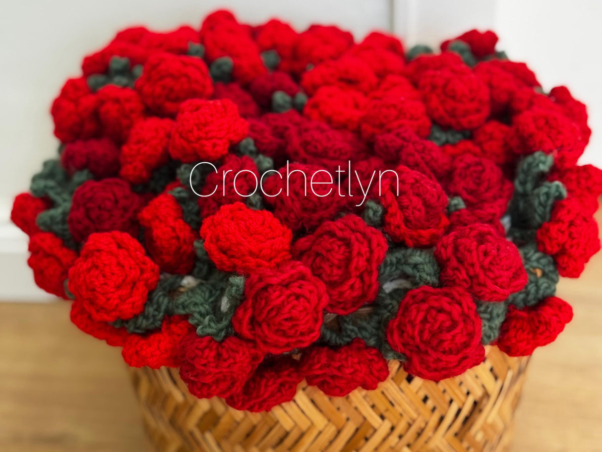Crochet Rose Bouquet Blanket Pattern | PDF & Video | Beginner
