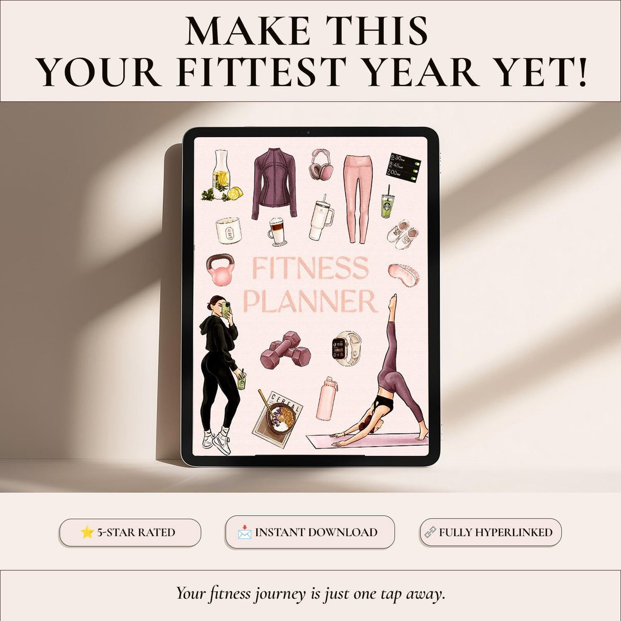 Digital Fitness Planner | Weight Loss & Workout Tracker | GoodNotes Template