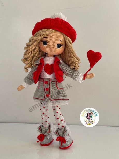 Valentina Doll Crochet Pattern PDF | Valentine's Day Amigurumi