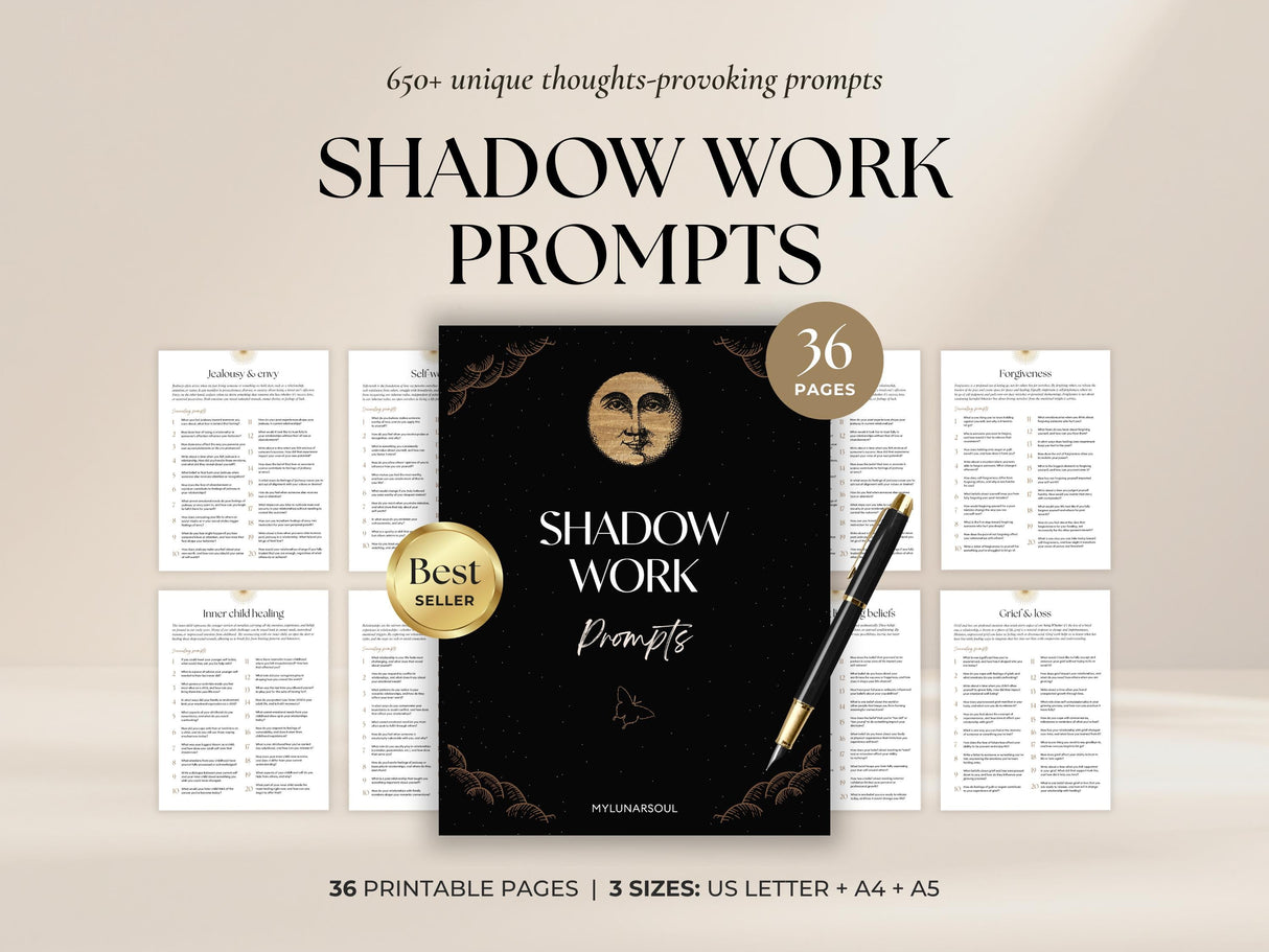 680 Shadow Work Journal Prompts | Inner Child Healing PDF