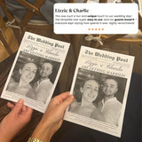 Wedding Newspaper Program | Folded Canva Template | Digital Ceremony Schedule