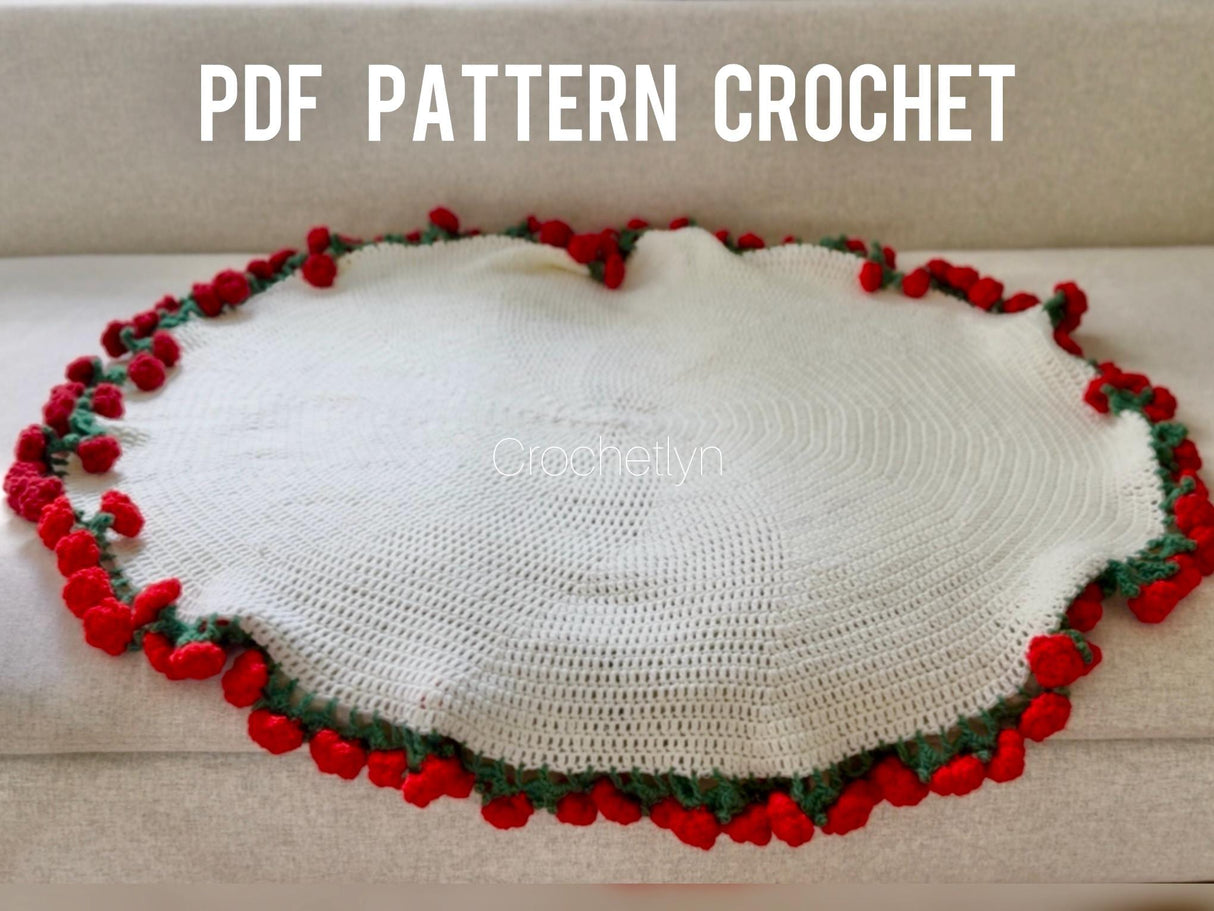 Crochet Rose Bouquet Blanket Pattern | PDF & Video | Beginner