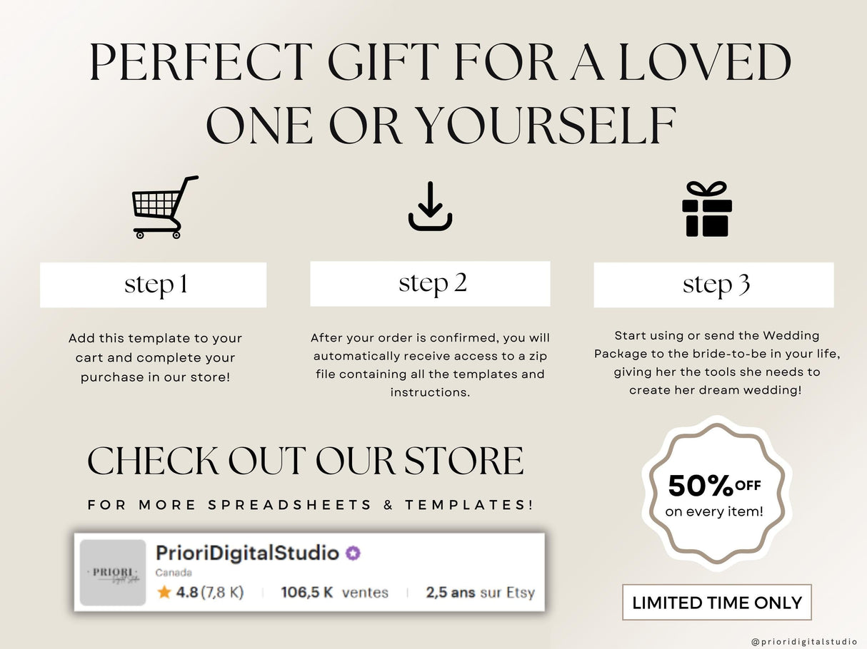 Wedding Planner Spreadsheet | Budget Tracker & Checklist | Google SheetsExcel