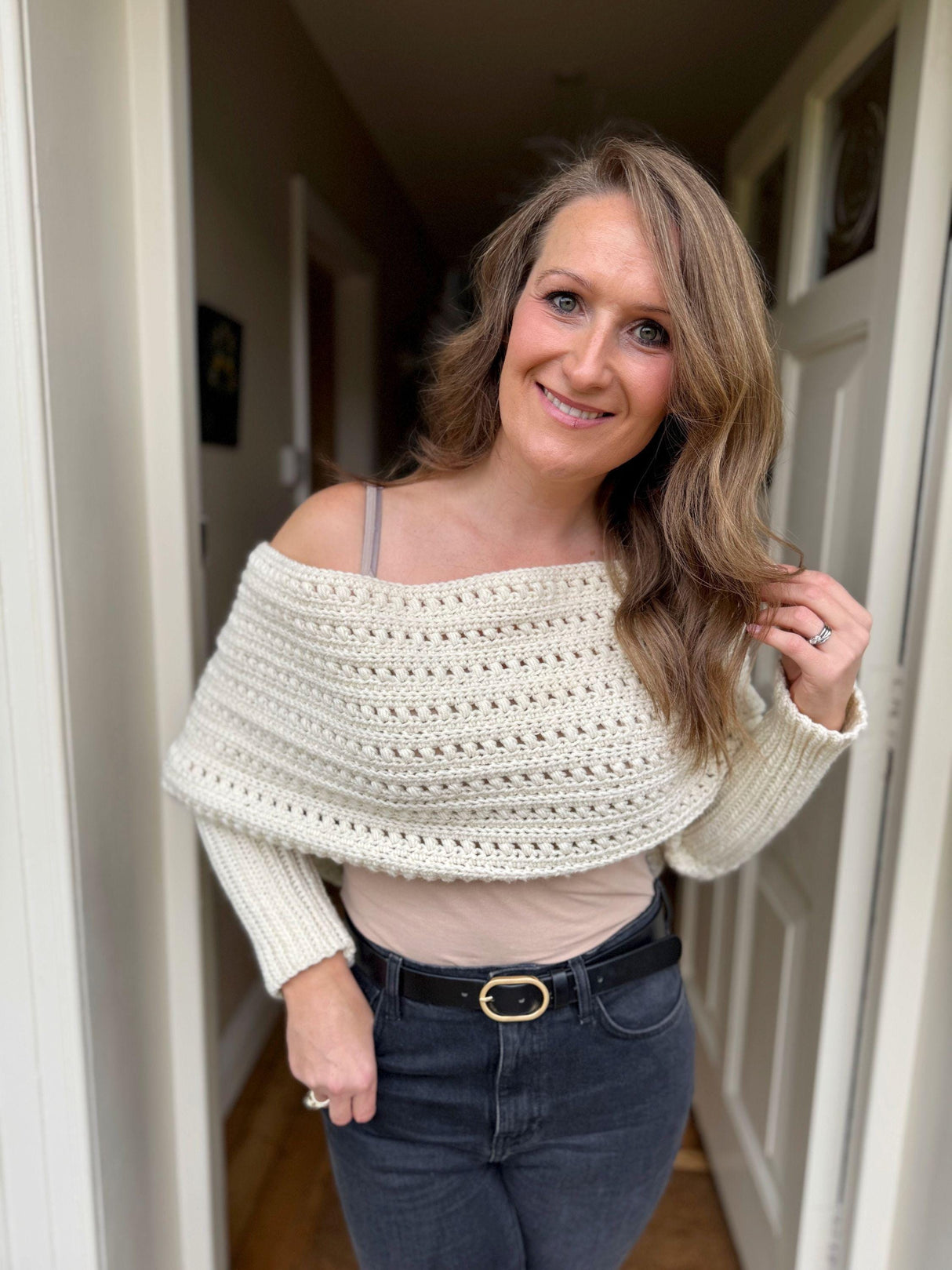 Crochet Sweater Scarf Pattern PDF | Scarf with Sleeves & Video