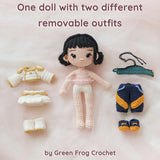 Digital PDF 3-in-1 Kpop Girl Crochet Pattern | Dress-Up Doll