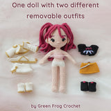 Digital PDF 3-in-1 Kpop Girl Crochet Pattern | Dress-Up Doll