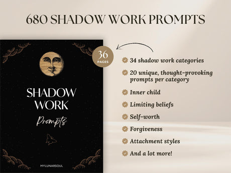 680 Shadow Work Journal Prompts | Inner Child Healing PDF