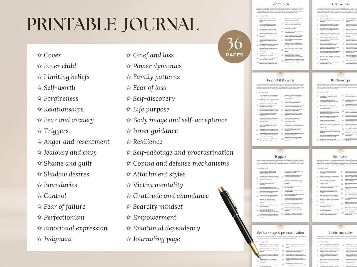 680 Shadow Work Journal Prompts | Inner Child Healing PDF