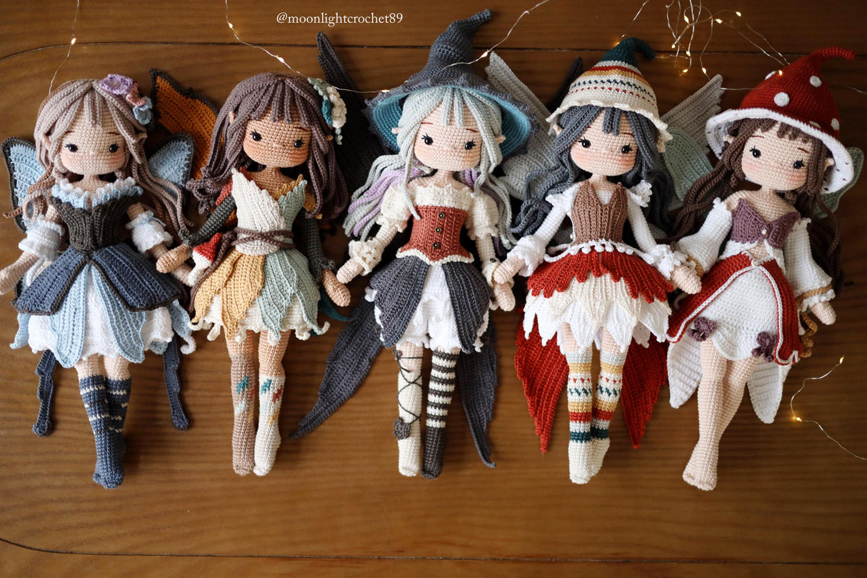 5-in-1 Fairy Crochet Doll Pattern PDF | Seasonal Amigurumi
