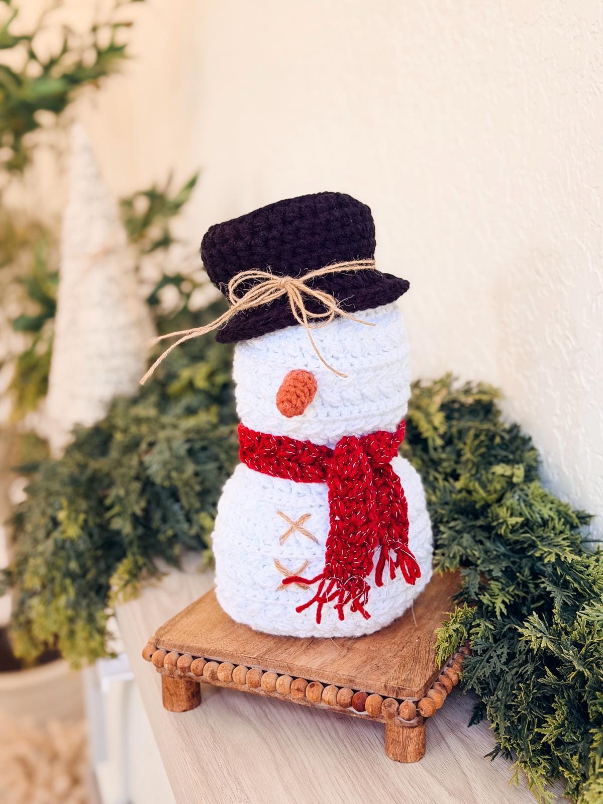 Digital PDF Wheat Stitch Snowman Crochet Pattern | Video