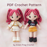Digital PDF 3-in-1 Kpop Girl Crochet Pattern | Dress-Up Doll