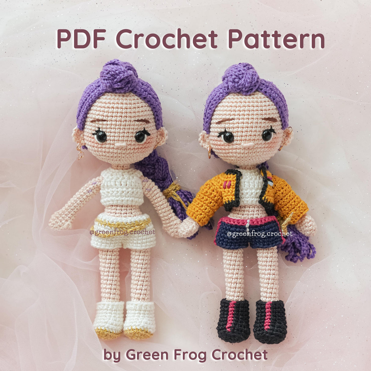 Digital PDF 3-in-1 Kpop Girl Crochet Pattern | Dress-Up Doll