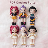 Digital PDF 3-in-1 Kpop Girl Crochet Pattern | Dress-Up Doll