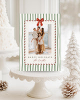Editable Holiday Card Template | Double Sided Photo Card | Watercolour Canva