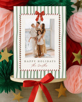 Editable Holiday Card Template | Double Sided Photo Card | Watercolour Canva
