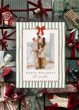 Editable Holiday Card Template | Double Sided Photo Card | Watercolour Canva