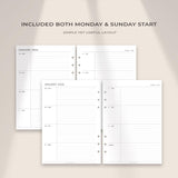 2026 Weekly Planner Printable | Minimalist 2-Page Dated PDF