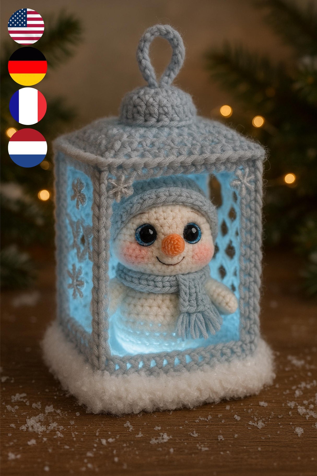 Christmas Lantern Crochet Patterns PDF | 4-in-1 Light-Up Bundle