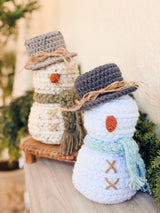 Digital PDF Wheat Stitch Snowman Crochet Pattern | Video