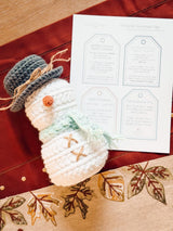 Digital PDF Wheat Stitch Snowman Crochet Pattern | Video