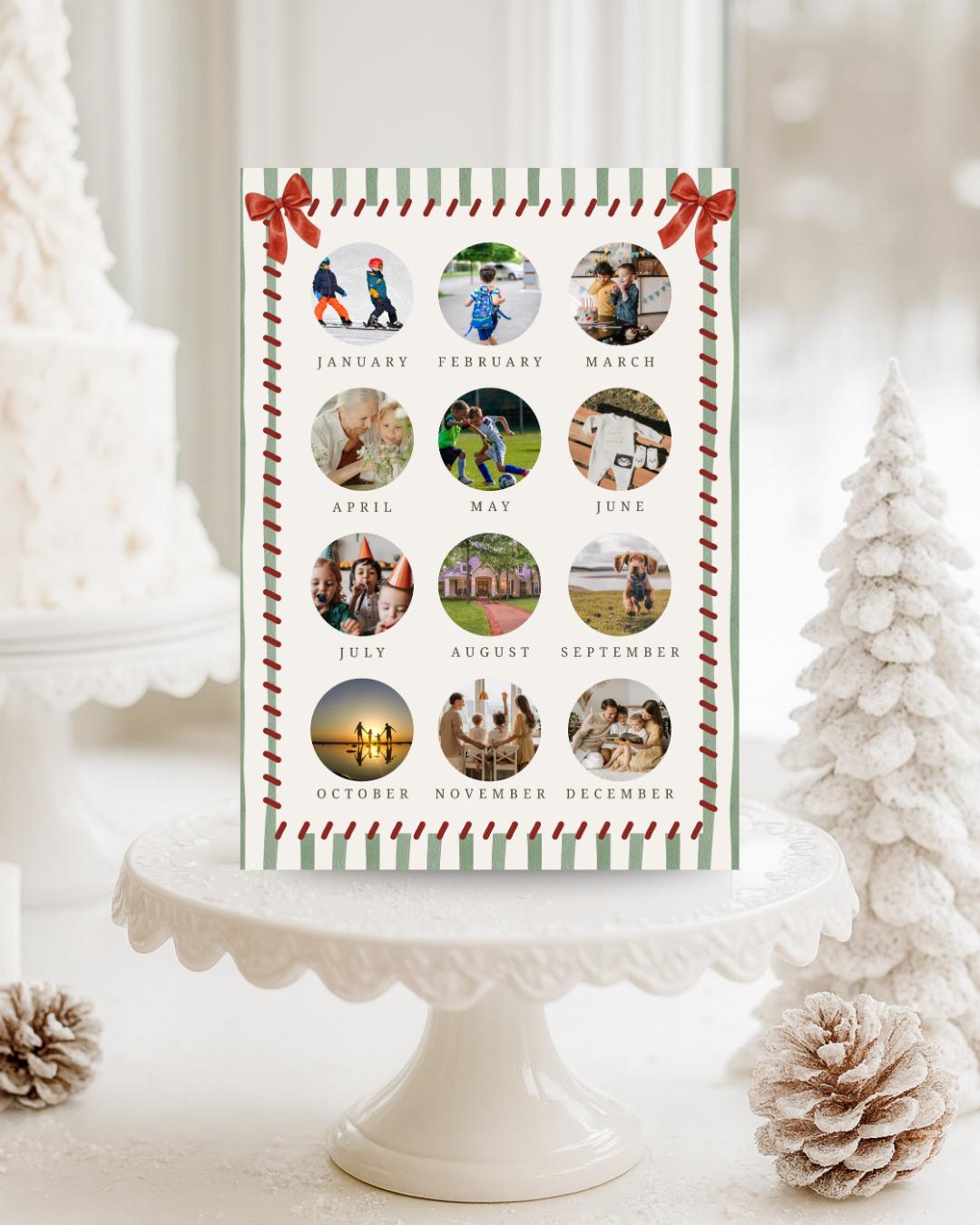 Editable Holiday Card Template | Double Sided Photo Card | Watercolour Canva