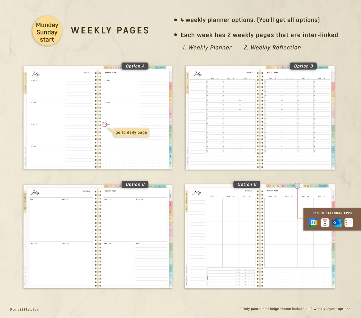 Premium Custom Digital Planner 2026 | Calendar Integrated PDF