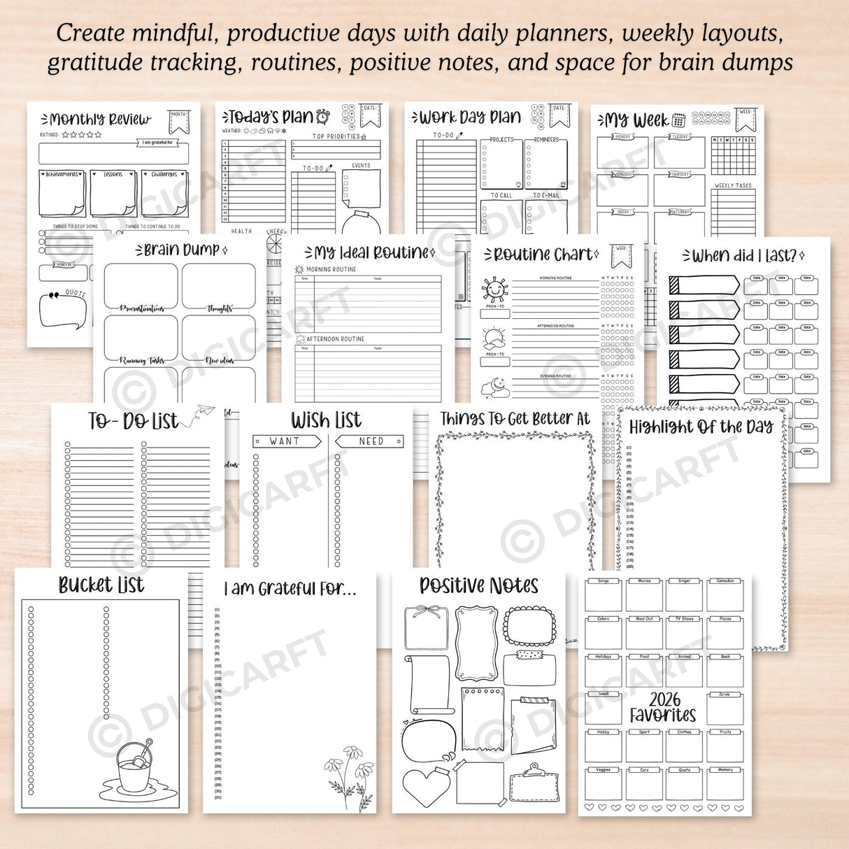 2026 Bullet Journal & Planner Bundle | 360+ Page Printable PDF