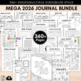 2026 Bullet Journal & Planner Bundle | 360+ Page Printable PDF