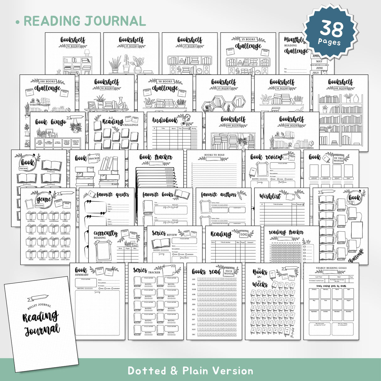 2026 Journal Planner Bundle | 430+ Premade Bullet Journal PDF