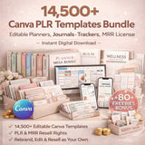 14500+ Canva PLR Templates Bundle | Resell Rights Digital Pack