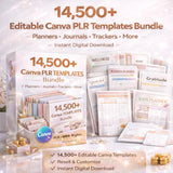 14500+ Canva PLR Templates Bundle | Resell Rights Digital Pack