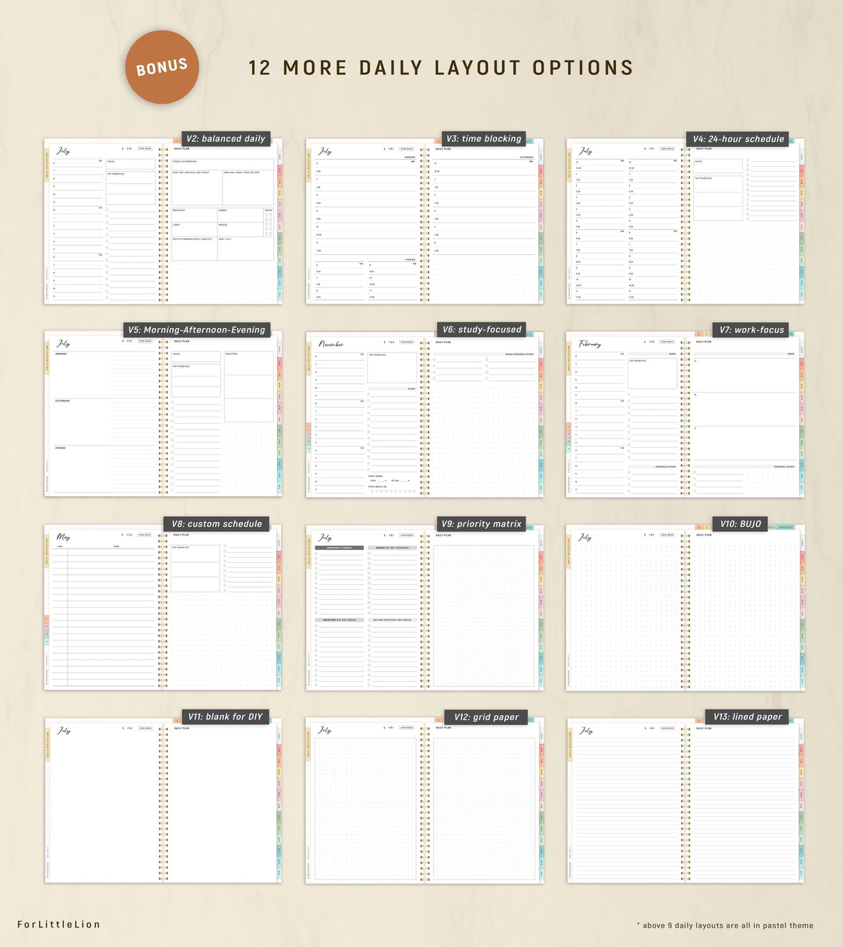 Premium Custom Digital Planner 2026 | Calendar Integrated PDF