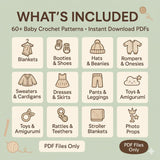 60+ Baby Crochet Patterns Bundle | Blanket, Bootie & Toy PDF