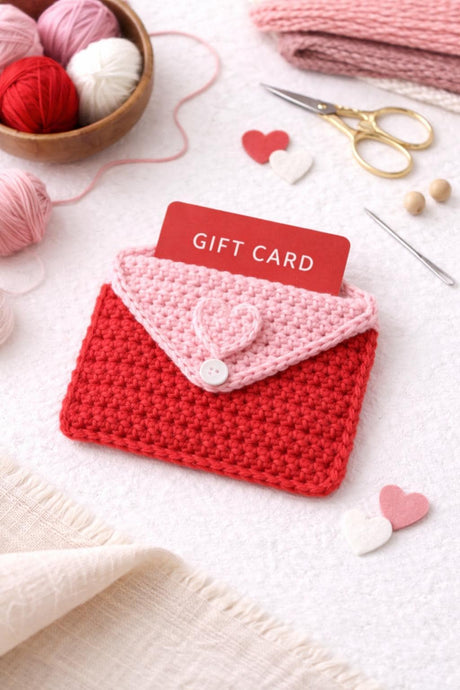 Valentine Crochet Gift Card Holder | Beginner PDF Pattern