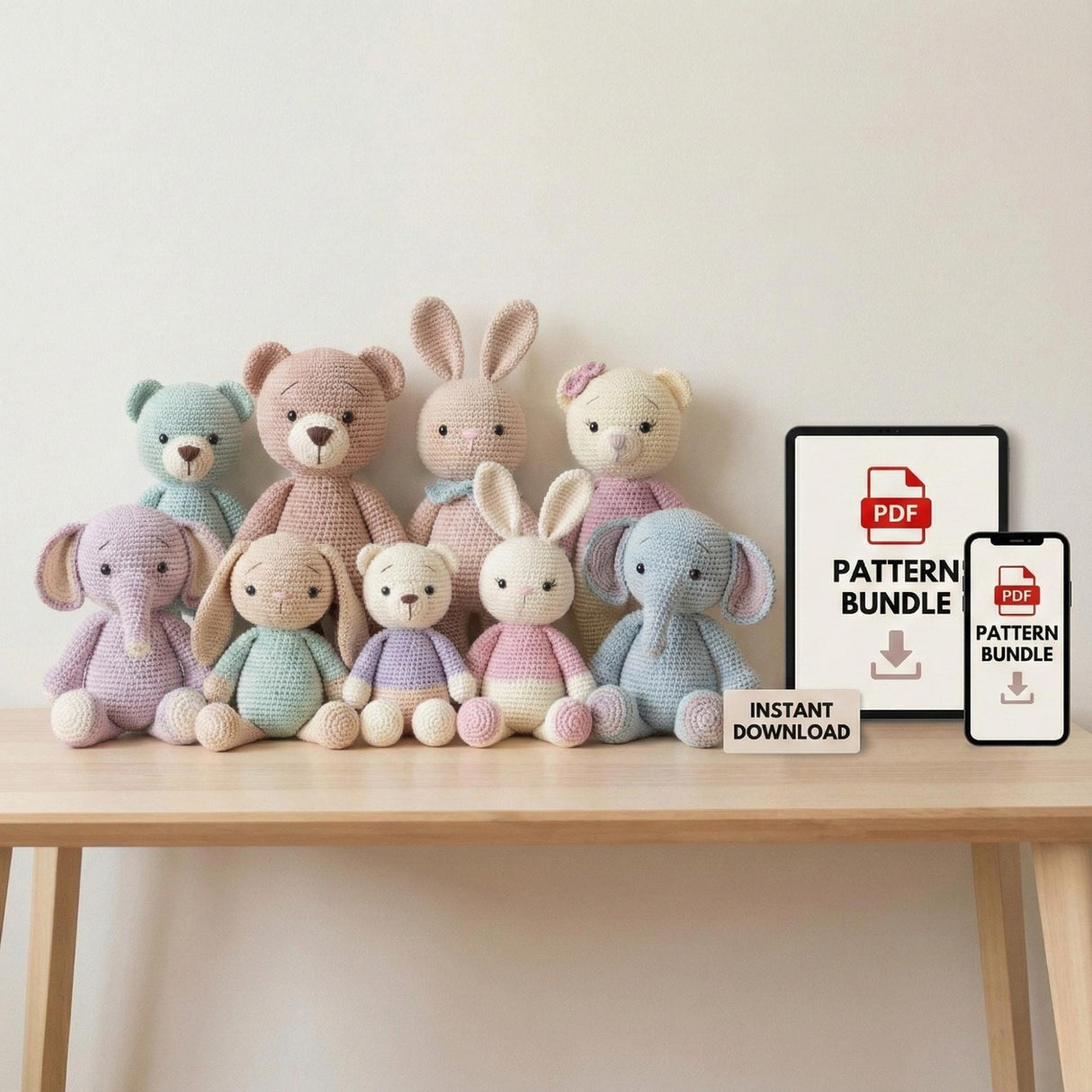 Digital PDF 500+ Amigurumi Crochet Patterns | Animal Bundle