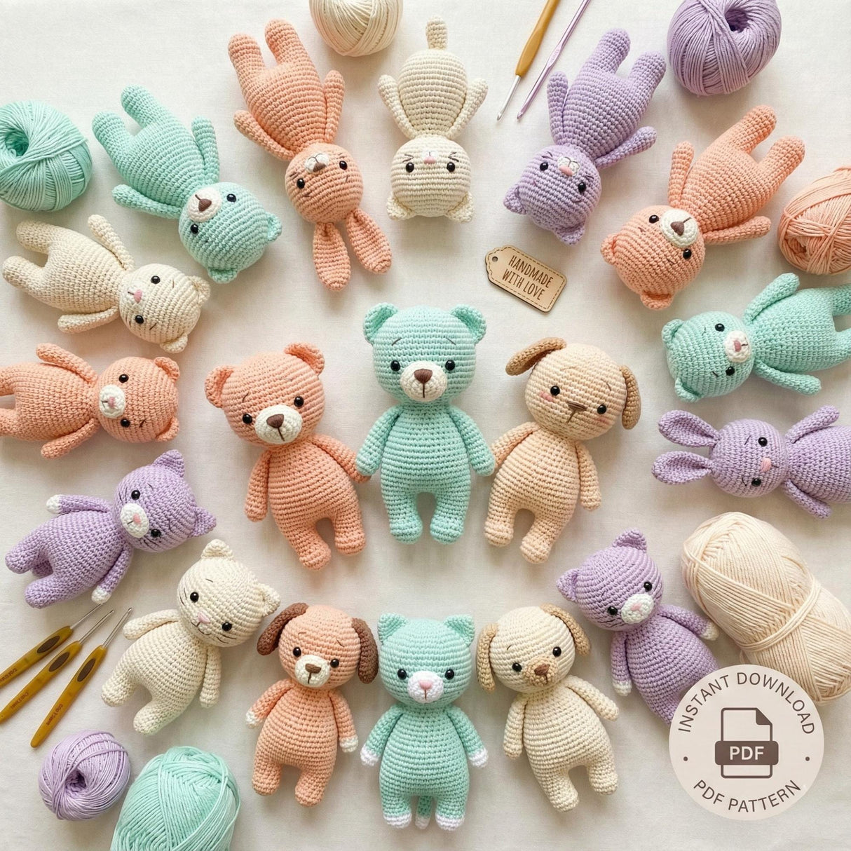 Digital PDF 500+ Amigurumi Crochet Patterns | Animal Bundle